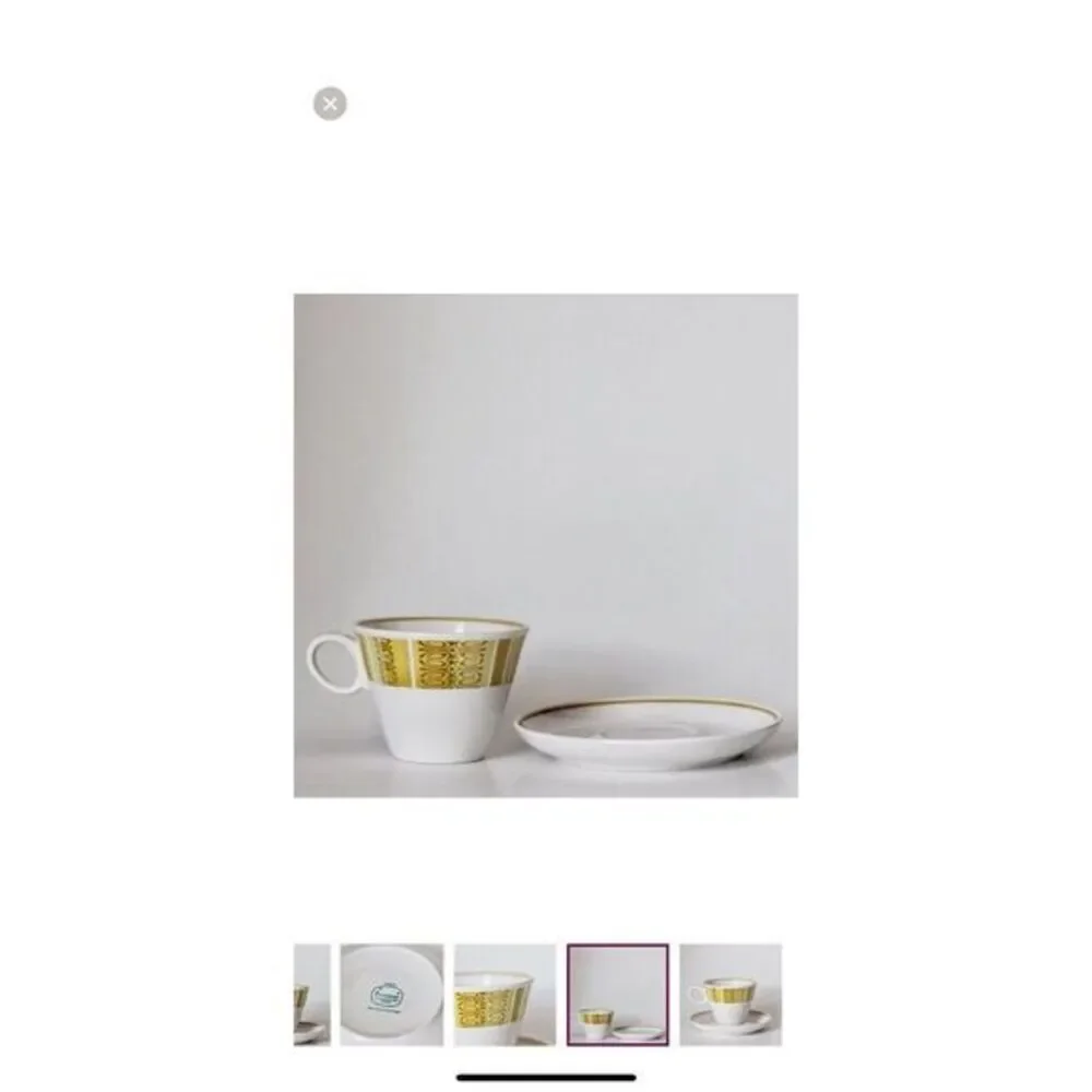 MCM Franciscan Antigua Whitestone Ware  cup and‎ saucer Set Of 6